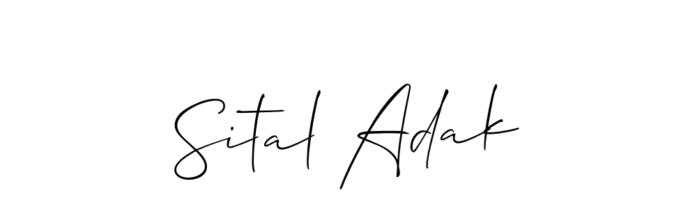 Create a beautiful signature design for name Sital Adak. With this signature (Allison_Script) fonts, you can make a handwritten signature for free. Sital Adak signature style 2 images and pictures png