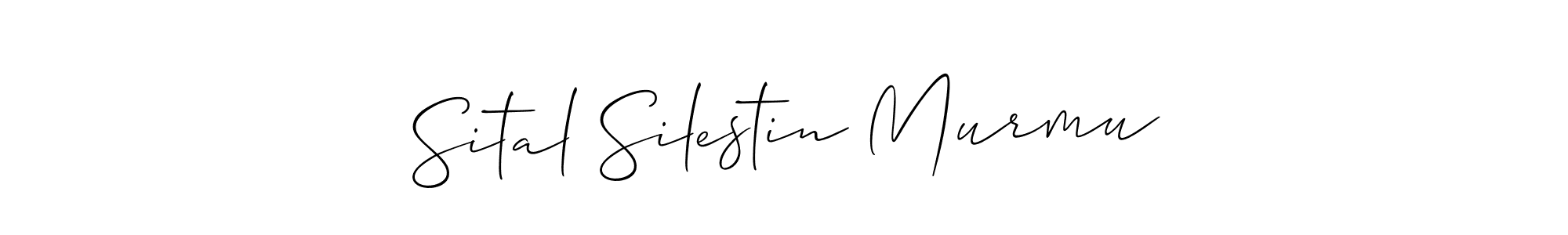 Also You can easily find your signature by using the search form. We will create Sital Silestin Murmu name handwritten signature images for you free of cost using Allison_Script sign style. Sital Silestin Murmu signature style 2 images and pictures png