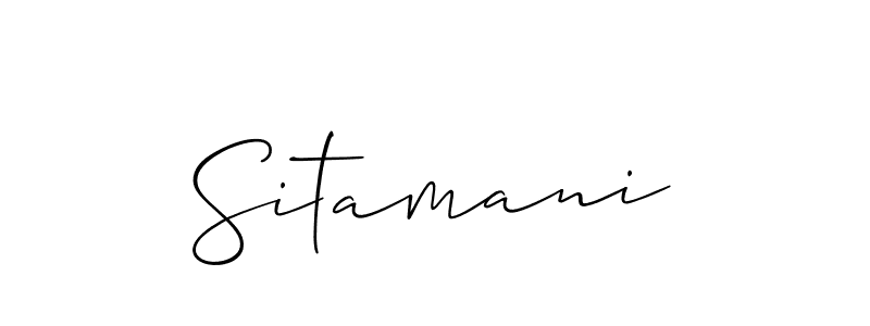 How to make Sitamani name signature. Use Allison_Script style for creating short signs online. This is the latest handwritten sign. Sitamani signature style 2 images and pictures png