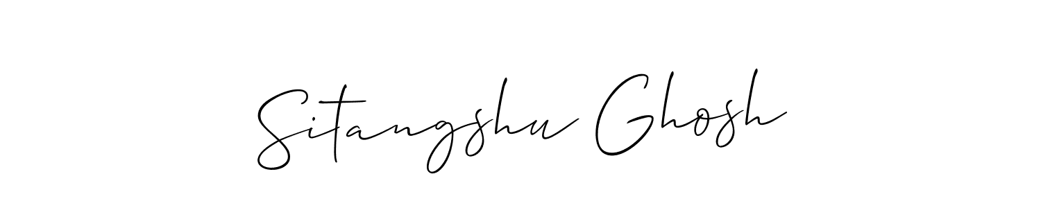 Allison_Script is a professional signature style that is perfect for those who want to add a touch of class to their signature. It is also a great choice for those who want to make their signature more unique. Get Sitangshu Ghosh name to fancy signature for free. Sitangshu Ghosh signature style 2 images and pictures png