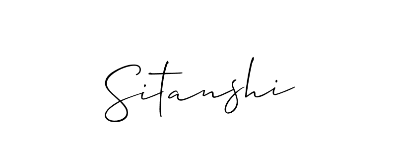 You should practise on your own different ways (Allison_Script) to write your name (Sitanshi) in signature. don't let someone else do it for you. Sitanshi signature style 2 images and pictures png