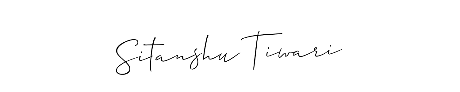 Make a short Sitanshu Tiwari signature style. Manage your documents anywhere anytime using Allison_Script. Create and add eSignatures, submit forms, share and send files easily. Sitanshu Tiwari signature style 2 images and pictures png