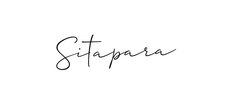 Design your own signature with our free online signature maker. With this signature software, you can create a handwritten (Allison_Script) signature for name Sitapara. Sitapara signature style 2 images and pictures png
