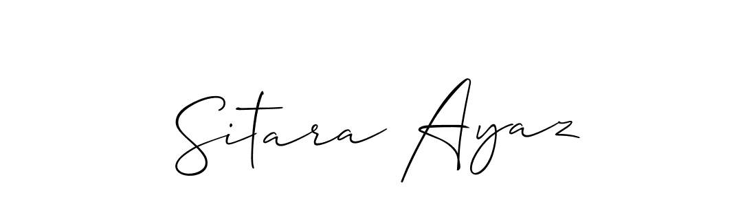 How to make Sitara Ayaz name signature. Use Allison_Script style for creating short signs online. This is the latest handwritten sign. Sitara Ayaz signature style 2 images and pictures png