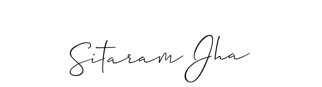 if you are searching for the best signature style for your name Sitaram Jha. so please give up your signature search. here we have designed multiple signature styles  using Allison_Script. Sitaram Jha signature style 2 images and pictures png