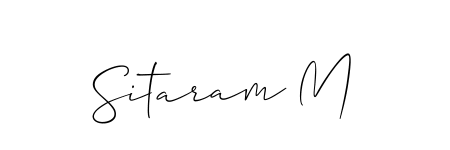 Allison_Script is a professional signature style that is perfect for those who want to add a touch of class to their signature. It is also a great choice for those who want to make their signature more unique. Get Sitaram M name to fancy signature for free. Sitaram M signature style 2 images and pictures png