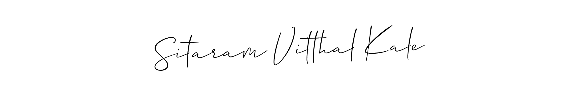 Create a beautiful signature design for name Sitaram Vitthal Kale. With this signature (Allison_Script) fonts, you can make a handwritten signature for free. Sitaram Vitthal Kale signature style 2 images and pictures png