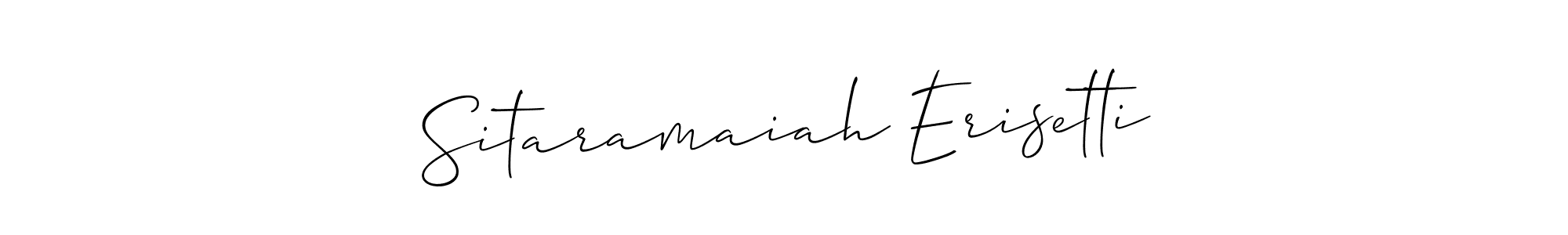 Also You can easily find your signature by using the search form. We will create Sitaramaiah Erisetti name handwritten signature images for you free of cost using Allison_Script sign style. Sitaramaiah Erisetti signature style 2 images and pictures png
