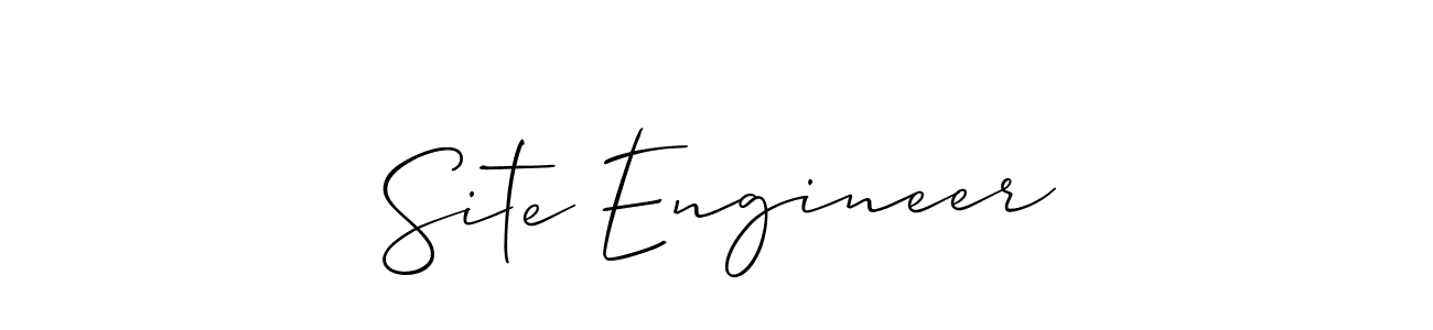Check out images of Autograph of Site Engineer name. Actor Site Engineer Signature Style. Allison_Script is a professional sign style online. Site Engineer signature style 2 images and pictures png