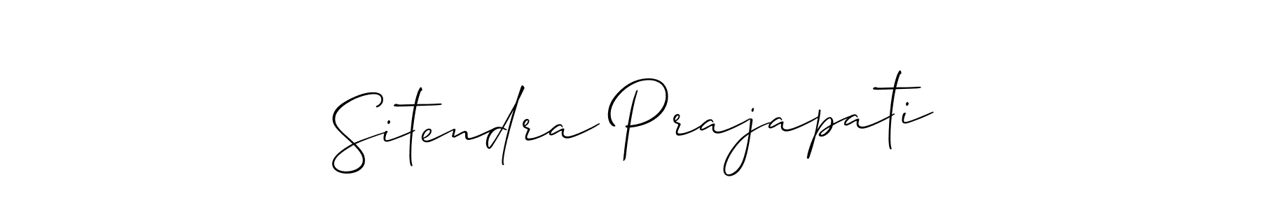 Create a beautiful signature design for name Sitendra Prajapati. With this signature (Allison_Script) fonts, you can make a handwritten signature for free. Sitendra Prajapati signature style 2 images and pictures png