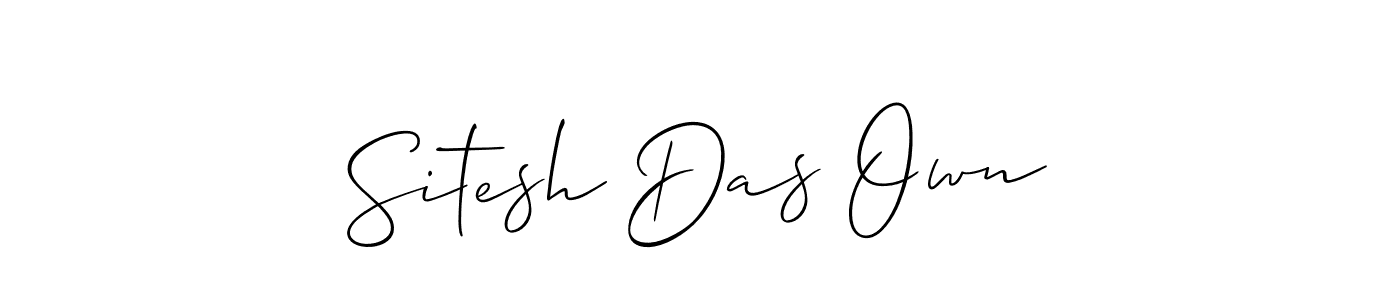 It looks lik you need a new signature style for name Sitesh Das Own. Design unique handwritten (Allison_Script) signature with our free signature maker in just a few clicks. Sitesh Das Own signature style 2 images and pictures png