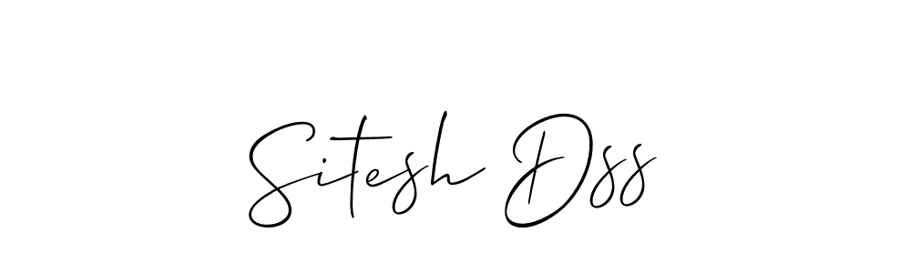 You should practise on your own different ways (Allison_Script) to write your name (Sitesh Dss) in signature. don't let someone else do it for you. Sitesh Dss signature style 2 images and pictures png