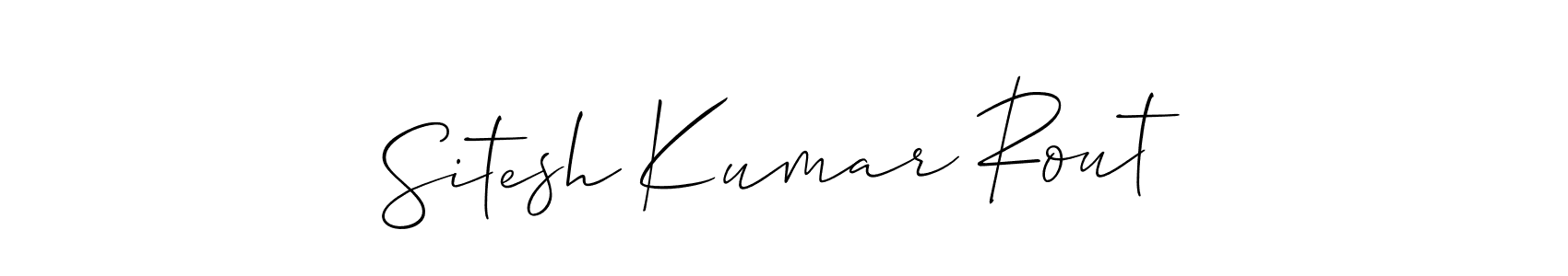 You should practise on your own different ways (Allison_Script) to write your name (Sitesh Kumar Rout) in signature. don't let someone else do it for you. Sitesh Kumar Rout signature style 2 images and pictures png