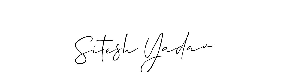 It looks lik you need a new signature style for name Sitesh Yadav. Design unique handwritten (Allison_Script) signature with our free signature maker in just a few clicks. Sitesh Yadav signature style 2 images and pictures png