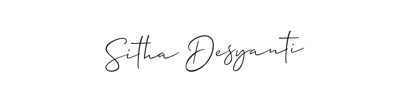 Best and Professional Signature Style for Sitha Desyanti. Allison_Script Best Signature Style Collection. Sitha Desyanti signature style 2 images and pictures png