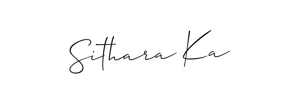 Use a signature maker to create a handwritten signature online. With this signature software, you can design (Allison_Script) your own signature for name Sithara Ka. Sithara Ka signature style 2 images and pictures png