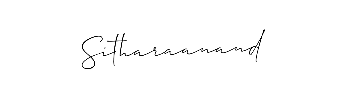 Allison_Script is a professional signature style that is perfect for those who want to add a touch of class to their signature. It is also a great choice for those who want to make their signature more unique. Get Sitharaanand name to fancy signature for free. Sitharaanand signature style 2 images and pictures png