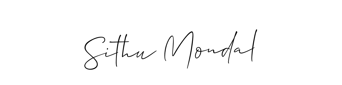 Also we have Sithu Mondal name is the best signature style. Create professional handwritten signature collection using Allison_Script autograph style. Sithu Mondal signature style 2 images and pictures png
