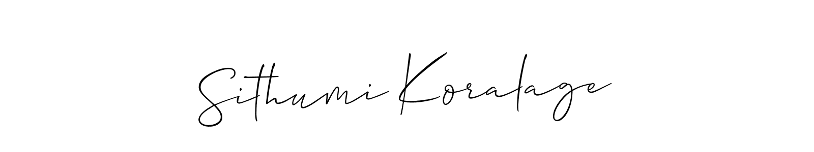Also You can easily find your signature by using the search form. We will create Sithumi Koralage name handwritten signature images for you free of cost using Allison_Script sign style. Sithumi Koralage signature style 2 images and pictures png