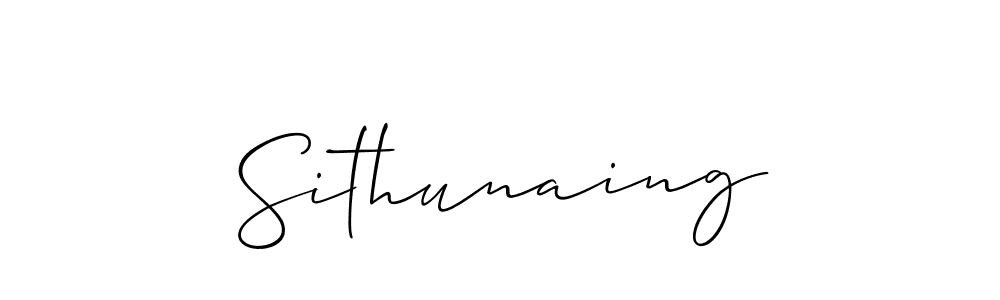 Also we have Sithunaing name is the best signature style. Create professional handwritten signature collection using Allison_Script autograph style. Sithunaing signature style 2 images and pictures png