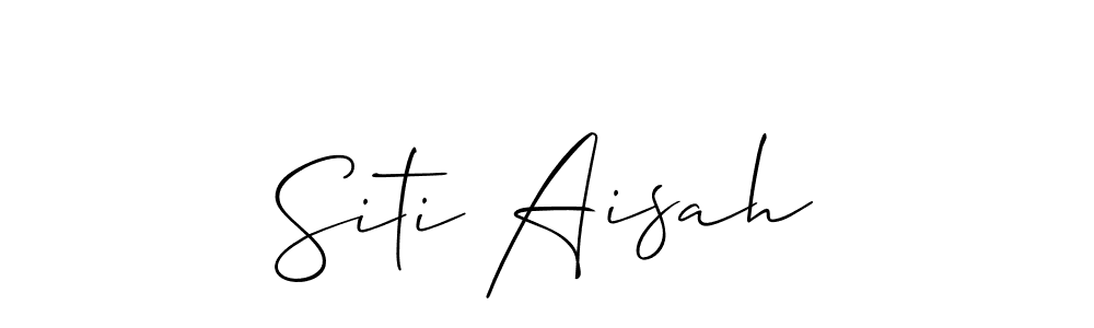 Make a beautiful signature design for name Siti Aisah. Use this online signature maker to create a handwritten signature for free. Siti Aisah signature style 2 images and pictures png