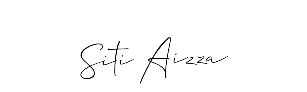 Create a beautiful signature design for name Siti Aizza. With this signature (Allison_Script) fonts, you can make a handwritten signature for free. Siti Aizza signature style 2 images and pictures png