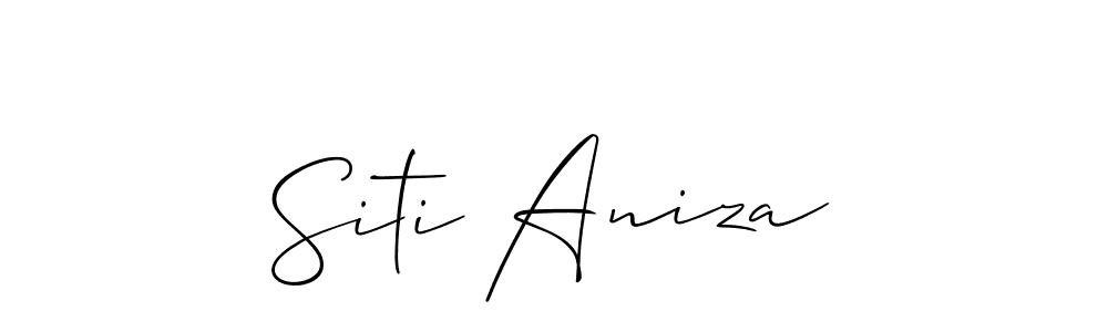 Make a beautiful signature design for name Siti Aniza. Use this online signature maker to create a handwritten signature for free. Siti Aniza signature style 2 images and pictures png