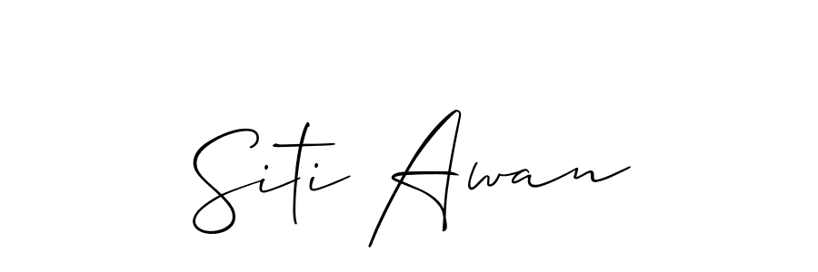 Siti Awan stylish signature style. Best Handwritten Sign (Allison_Script) for my name. Handwritten Signature Collection Ideas for my name Siti Awan. Siti Awan signature style 2 images and pictures png