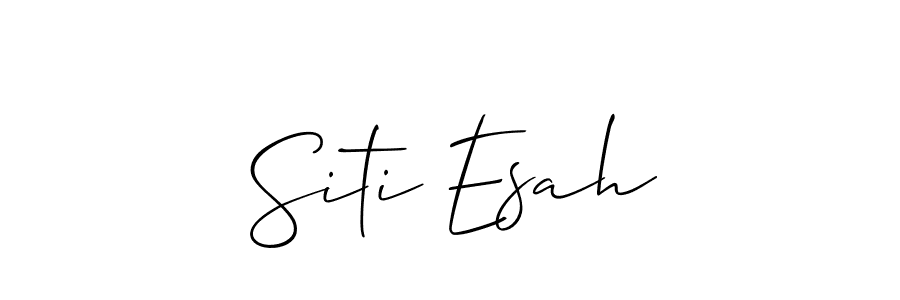 How to Draw Siti Esah signature style? Allison_Script is a latest design signature styles for name Siti Esah. Siti Esah signature style 2 images and pictures png
