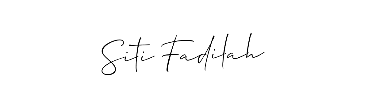 It looks lik you need a new signature style for name Siti Fadilah. Design unique handwritten (Allison_Script) signature with our free signature maker in just a few clicks. Siti Fadilah signature style 2 images and pictures png