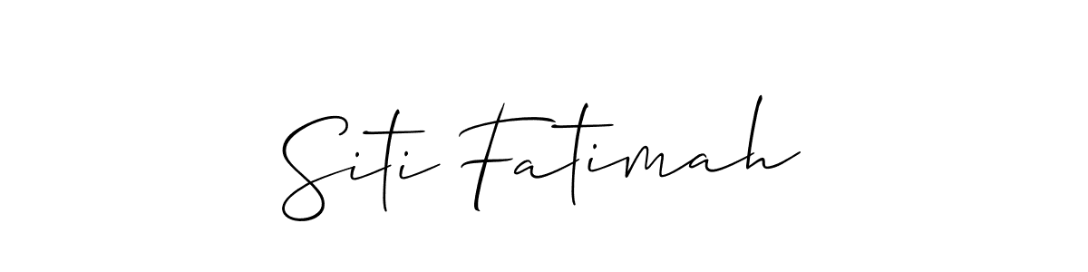 Siti Fatimah stylish signature style. Best Handwritten Sign (Allison_Script) for my name. Handwritten Signature Collection Ideas for my name Siti Fatimah. Siti Fatimah signature style 2 images and pictures png