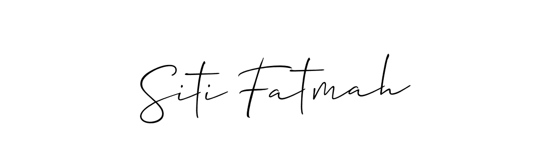 Create a beautiful signature design for name Siti Fatmah. With this signature (Allison_Script) fonts, you can make a handwritten signature for free. Siti Fatmah signature style 2 images and pictures png