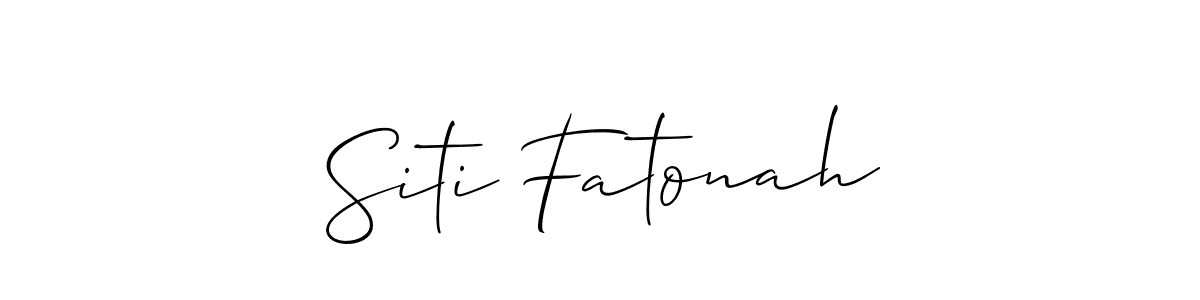 Siti Fatonah stylish signature style. Best Handwritten Sign (Allison_Script) for my name. Handwritten Signature Collection Ideas for my name Siti Fatonah. Siti Fatonah signature style 2 images and pictures png