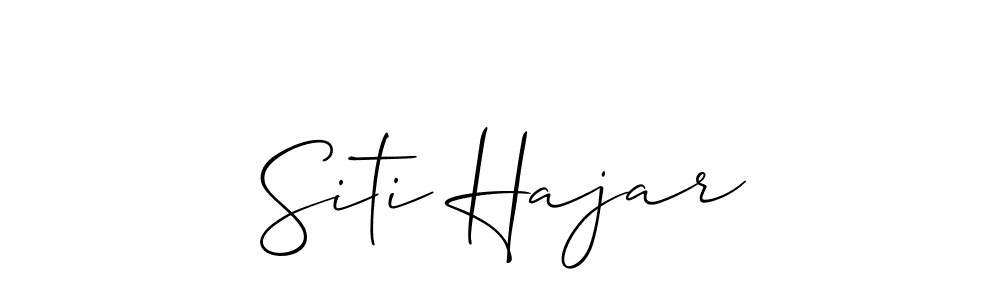 Design your own signature with our free online signature maker. With this signature software, you can create a handwritten (Allison_Script) signature for name Siti Hajar. Siti Hajar signature style 2 images and pictures png