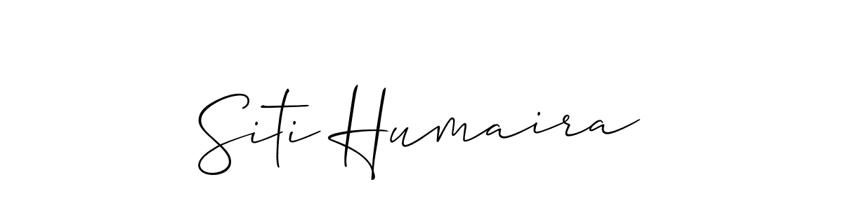 Also we have Siti Humaira name is the best signature style. Create professional handwritten signature collection using Allison_Script autograph style. Siti Humaira signature style 2 images and pictures png