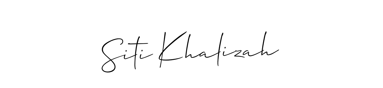 How to make Siti Khalizah signature? Allison_Script is a professional autograph style. Create handwritten signature for Siti Khalizah name. Siti Khalizah signature style 2 images and pictures png