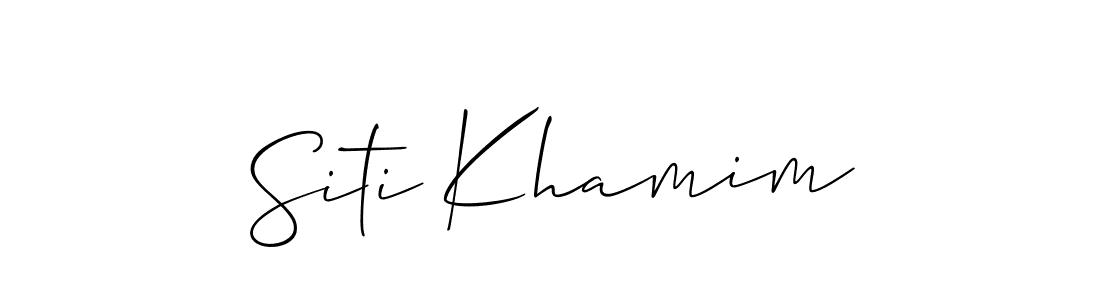 How to make Siti Khamim signature? Allison_Script is a professional autograph style. Create handwritten signature for Siti Khamim name. Siti Khamim signature style 2 images and pictures png