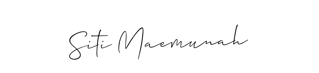 This is the best signature style for the Siti Maemunah name. Also you like these signature font (Allison_Script). Mix name signature. Siti Maemunah signature style 2 images and pictures png