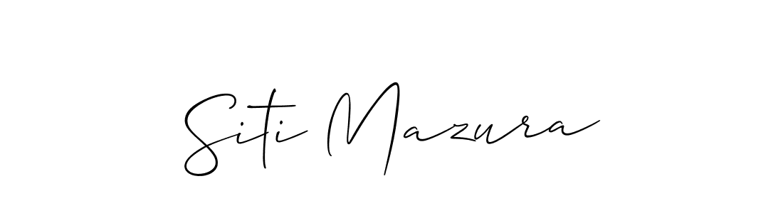 The best way (Allison_Script) to make a short signature is to pick only two or three words in your name. The name Siti Mazura include a total of six letters. For converting this name. Siti Mazura signature style 2 images and pictures png