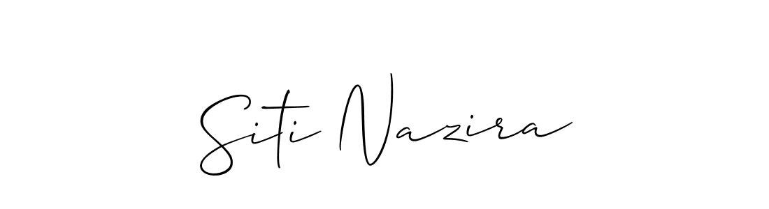 Use a signature maker to create a handwritten signature online. With this signature software, you can design (Allison_Script) your own signature for name Siti Nazira. Siti Nazira signature style 2 images and pictures png
