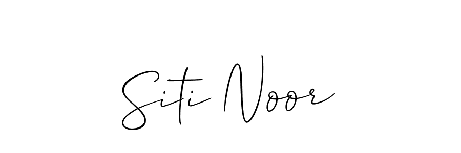 Use a signature maker to create a handwritten signature online. With this signature software, you can design (Allison_Script) your own signature for name Siti Noor. Siti Noor signature style 2 images and pictures png