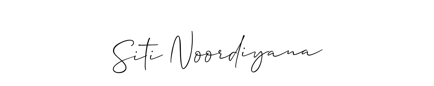 Siti Noordiyana stylish signature style. Best Handwritten Sign (Allison_Script) for my name. Handwritten Signature Collection Ideas for my name Siti Noordiyana. Siti Noordiyana signature style 2 images and pictures png