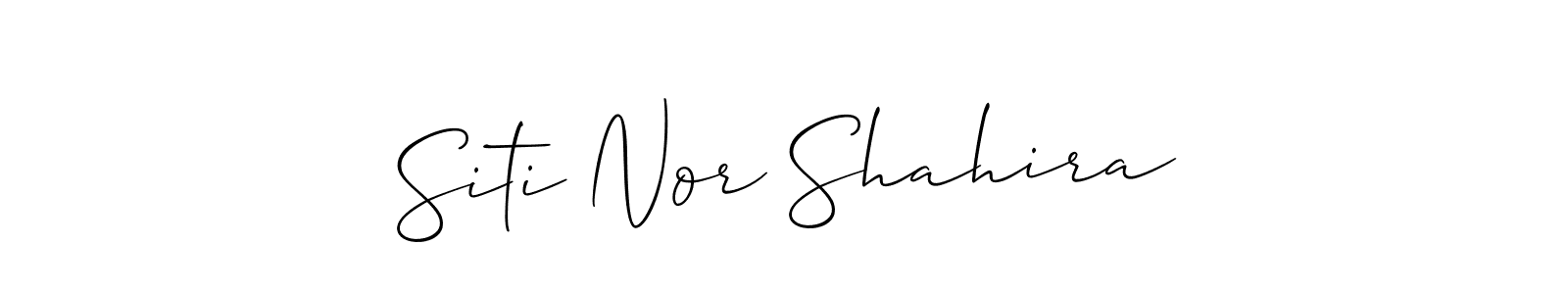 Similarly Allison_Script is the best handwritten signature design. Signature creator online .You can use it as an online autograph creator for name Siti Nor Shahira. Siti Nor Shahira signature style 2 images and pictures png