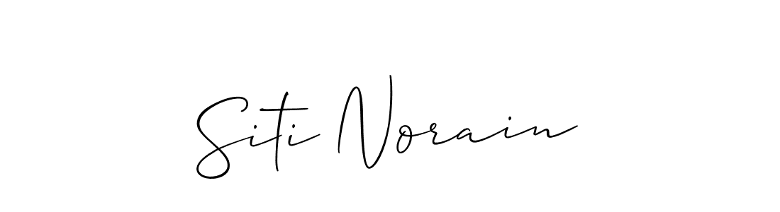 Create a beautiful signature design for name Siti Norain. With this signature (Allison_Script) fonts, you can make a handwritten signature for free. Siti Norain signature style 2 images and pictures png