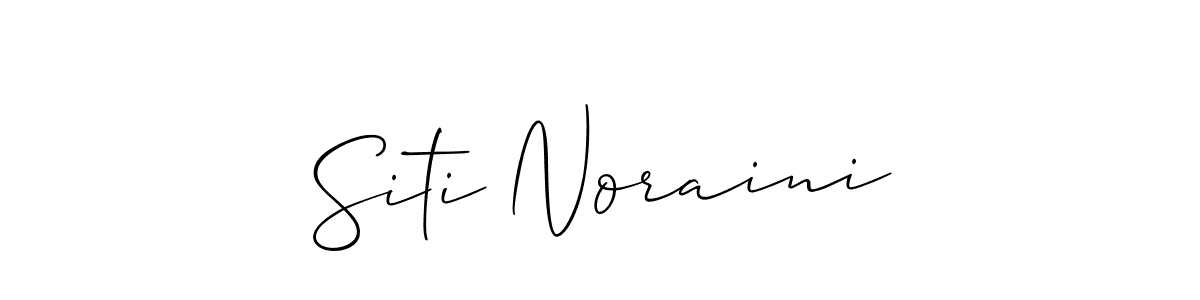 The best way (Allison_Script) to make a short signature is to pick only two or three words in your name. The name Siti Noraini include a total of six letters. For converting this name. Siti Noraini signature style 2 images and pictures png