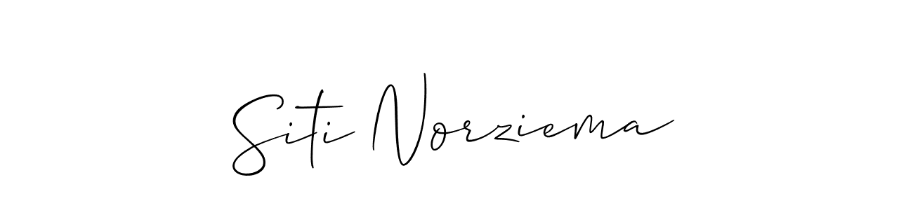 Allison_Script is a professional signature style that is perfect for those who want to add a touch of class to their signature. It is also a great choice for those who want to make their signature more unique. Get Siti Norziema name to fancy signature for free. Siti Norziema signature style 2 images and pictures png