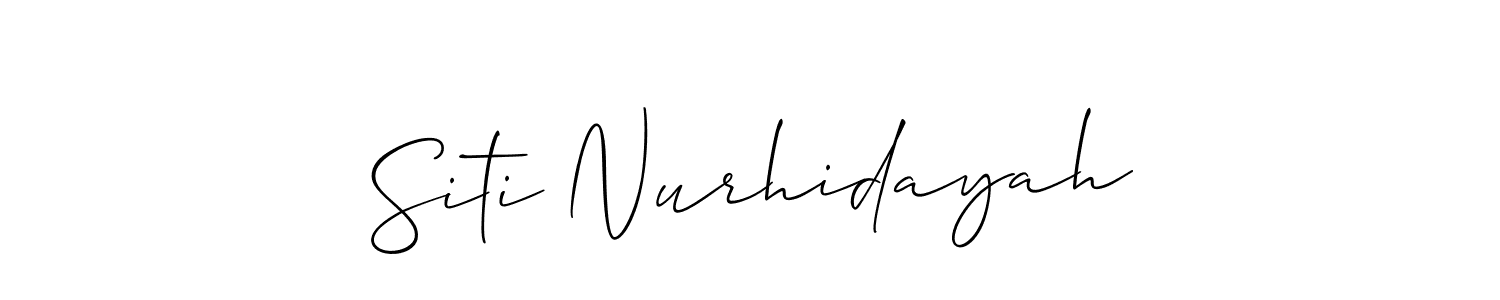 Make a beautiful signature design for name Siti Nurhidayah. Use this online signature maker to create a handwritten signature for free. Siti Nurhidayah signature style 2 images and pictures png