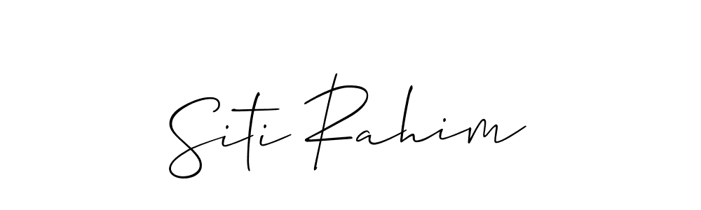 Siti Rahim stylish signature style. Best Handwritten Sign (Allison_Script) for my name. Handwritten Signature Collection Ideas for my name Siti Rahim. Siti Rahim signature style 2 images and pictures png