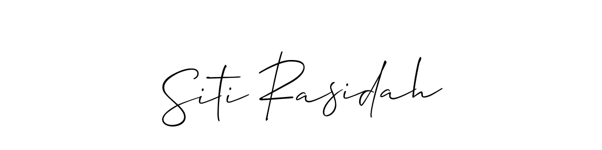 Make a short Siti Rasidah signature style. Manage your documents anywhere anytime using Allison_Script. Create and add eSignatures, submit forms, share and send files easily. Siti Rasidah signature style 2 images and pictures png