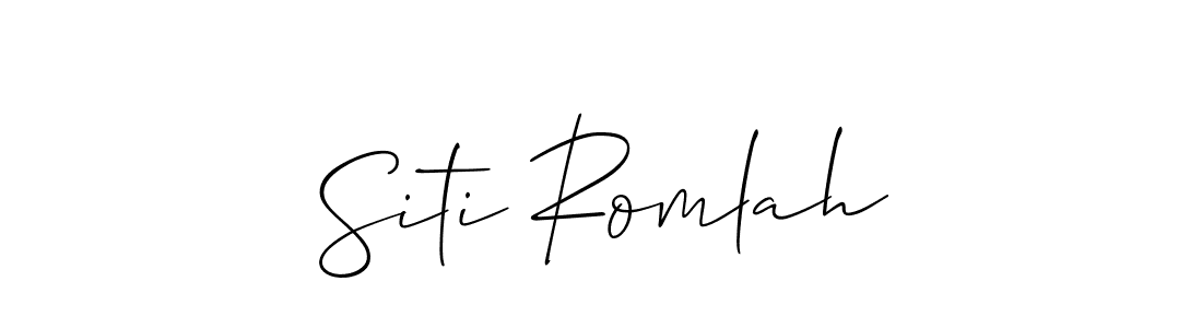 You can use this online signature creator to create a handwritten signature for the name Siti Romlah. This is the best online autograph maker. Siti Romlah signature style 2 images and pictures png